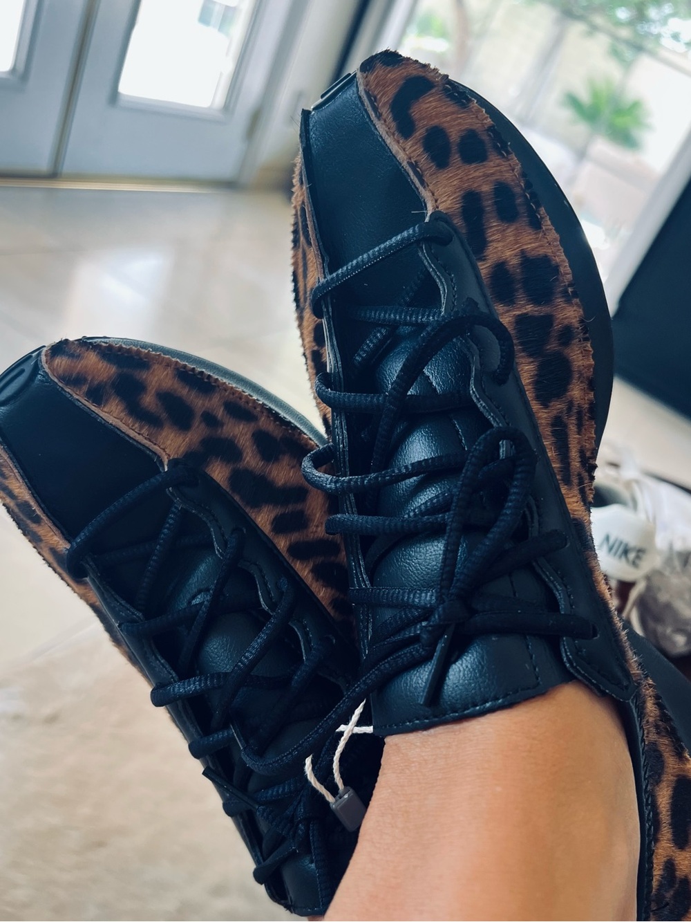 Nike Air pony hair leopard 🐆 print sneakers 9.5